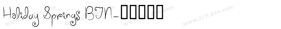 Holiday Springs BTN字体转换